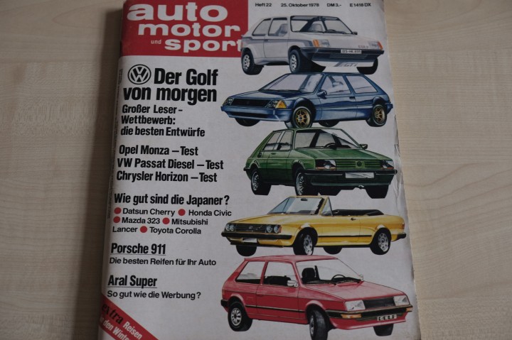 Deckblatt Auto Motor und Sport (22/1978)